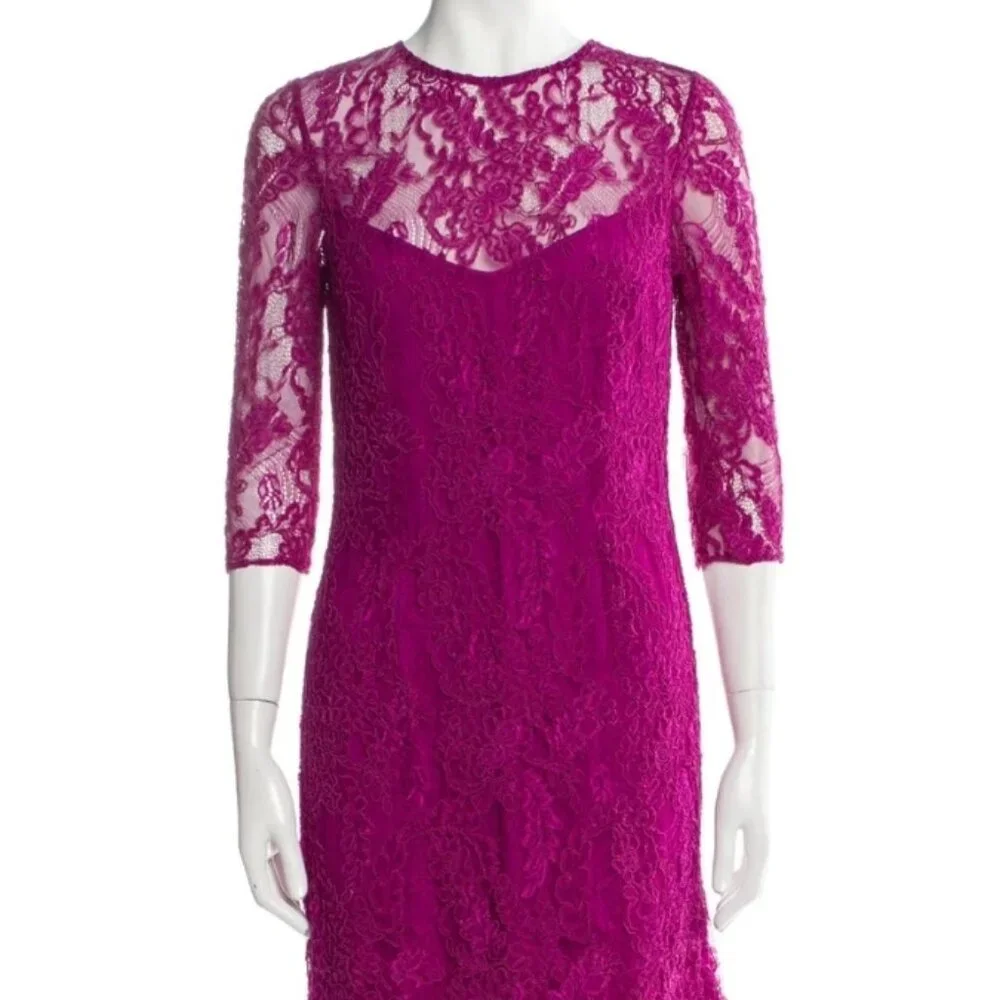 Carmen Marc Volvo fuschia lace dress - Picture 2 of 9